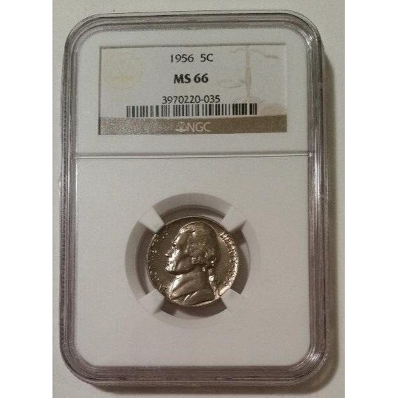 1956 Jefferson Nickel MS66 NGC Toning - Picture 1 of 2